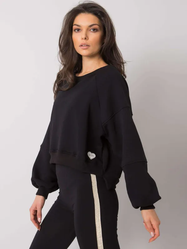 Krótka bluza oversize z bufiastymi rękawami