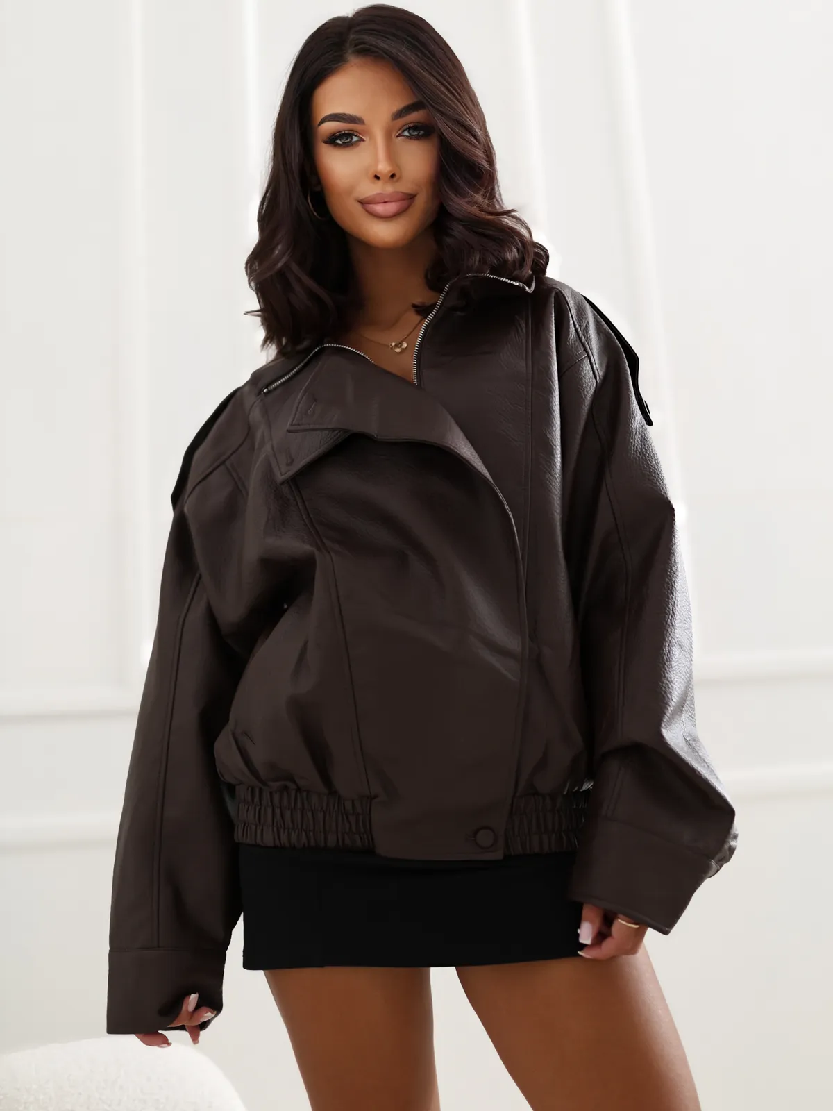 Kurtka typu bomber o kroju oversize - zdjęcie 2