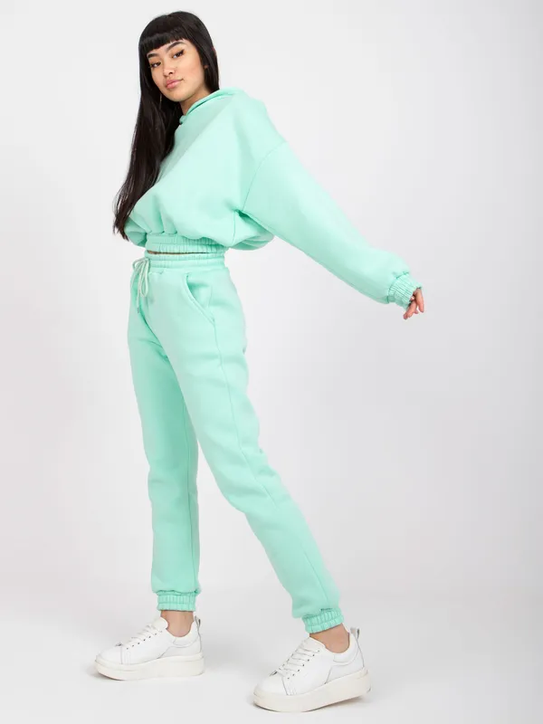 Dwuczęściowy komplet dresowy z krótką bluzą oversize - widok 2