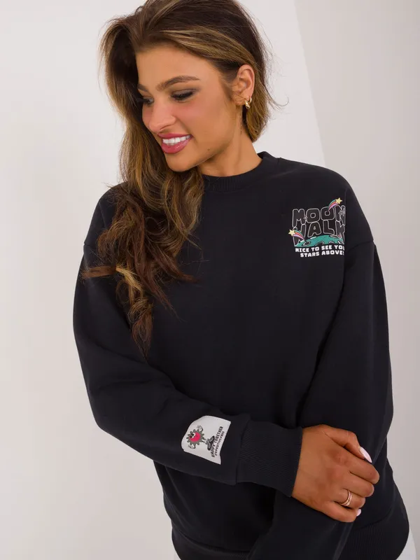 Oversize bluza z grafiką w klimacie retro - widok 2
