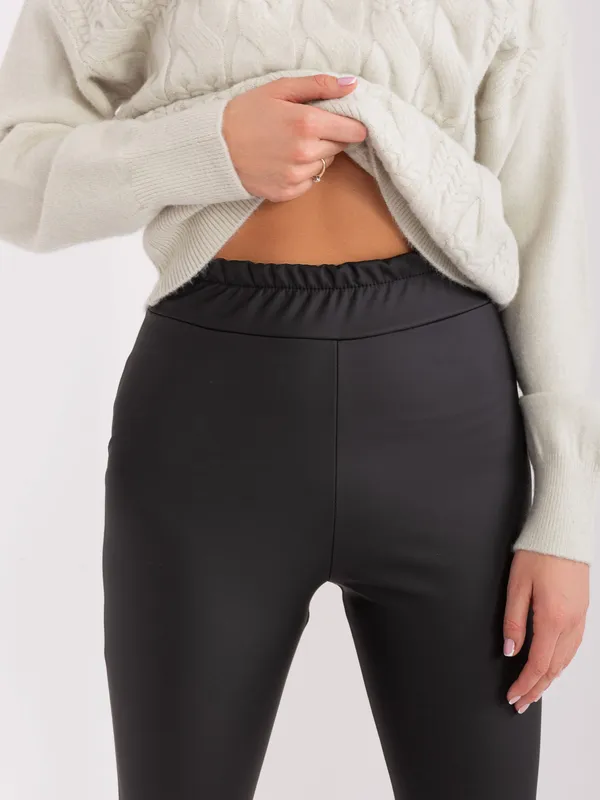 Dopasowane legginsy z wysokim stanem typu basic - widok 2