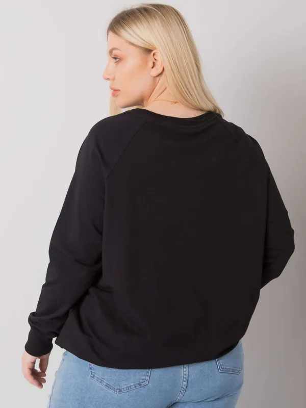 Szara melanżowa bluza damska plus size - widok 2