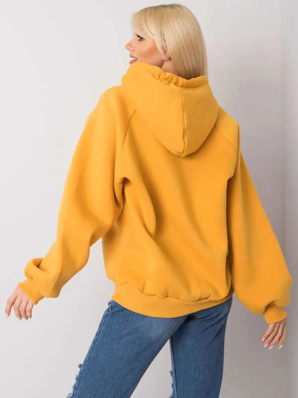 Ciemnoniebieska ocieplana bluza dresowa oversize
