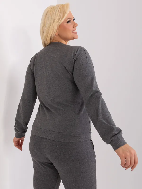 Casualowa bluza z dekoltem w serek