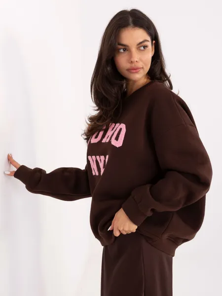 Oversize’owa bluza z wypukłym nadrukiem w stylu retro