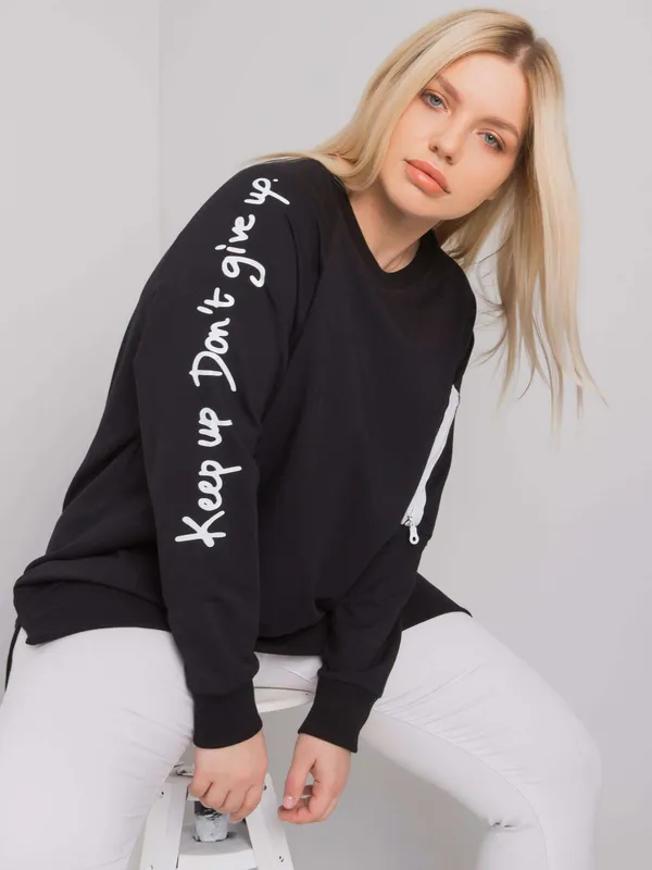 Ecru damska tunika plus size - widok 2