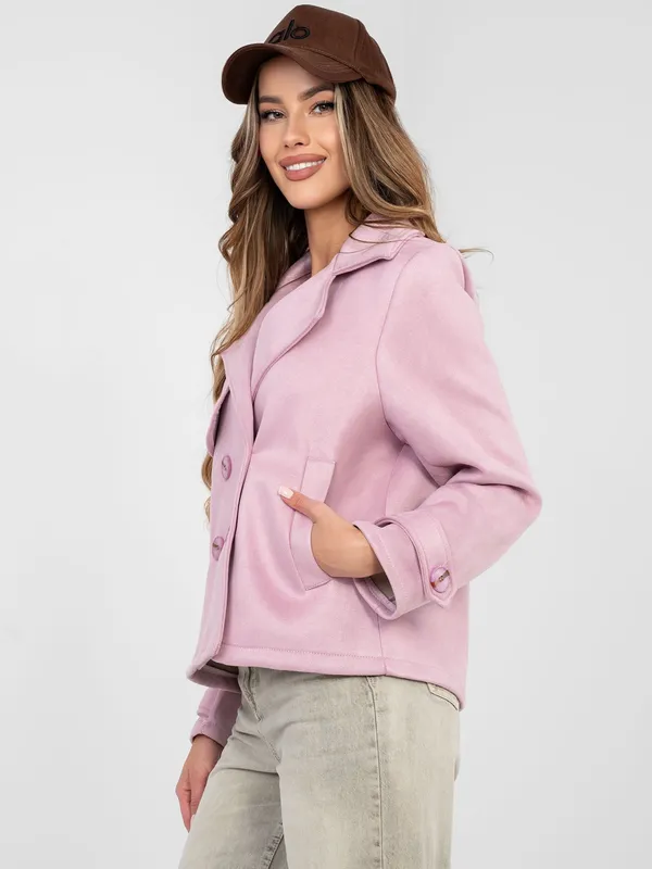 Krótka dwurzędowa kurtka o kroju oversize