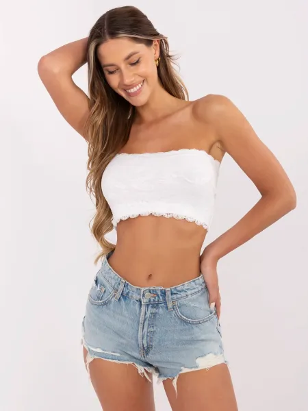 Koronkowy top typu bandeau w stylu boho