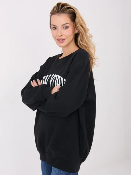 Bluza oversize z nadrukiem w stylu retro