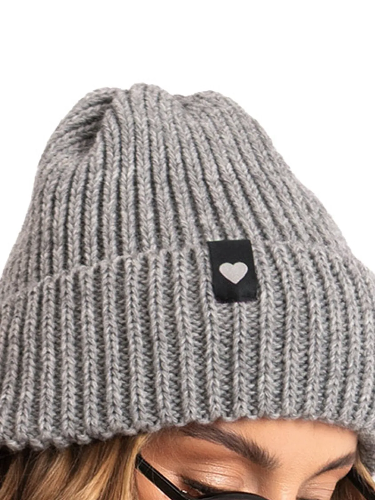 Sweter oversize w grochy z kołnierzykiem polo - zdjęcie 4