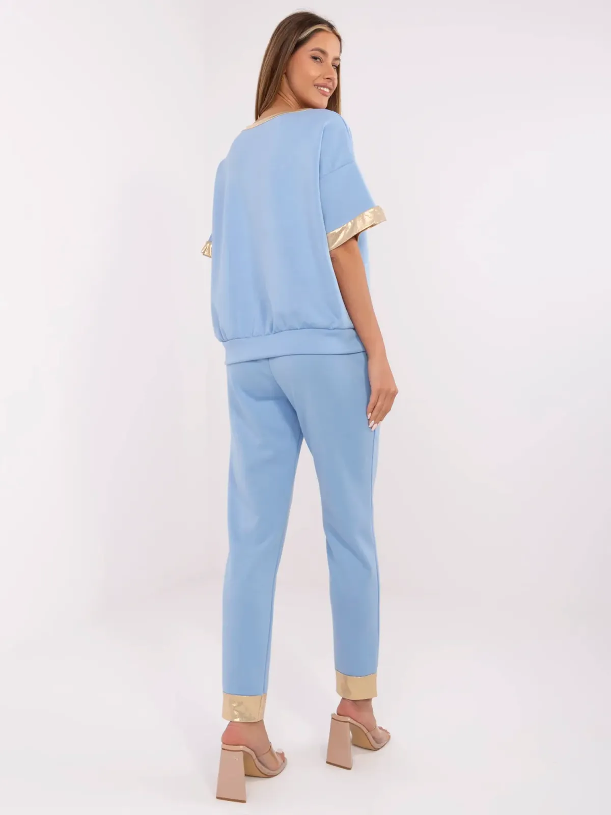 Komplet dwuczęściowy z bluzą i spodniami typu casual - zdjęcie 1