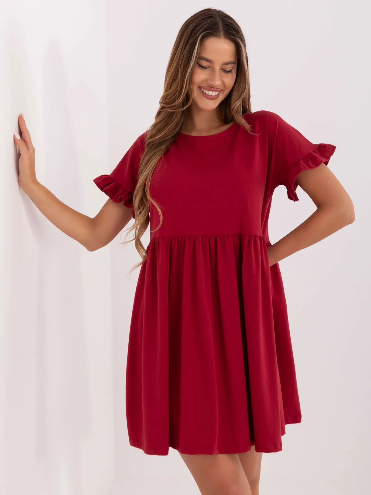RUE PARIS Czarna sukienka oversize - zdjęcie 3