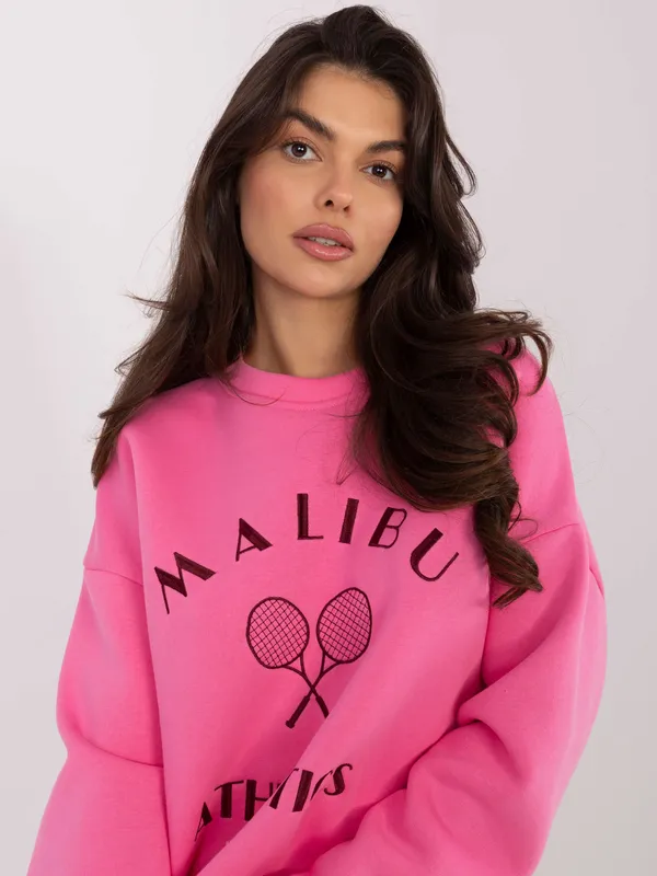 Bluza oversize z haftowanym motywem sportowym