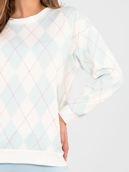 Bluza oversize w klasyczny wzór karo