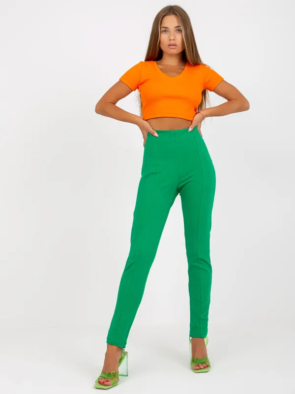 Czarne legginsy basic z suwakami RUE PARIS