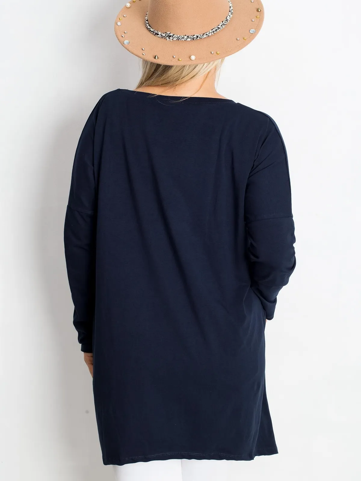 Tunika czerwona plus size - zdjęcie 2