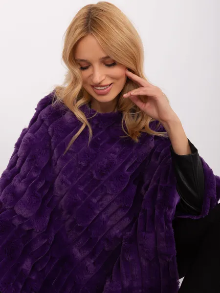 Oversize poncho o teksturze 3D w stylu casual