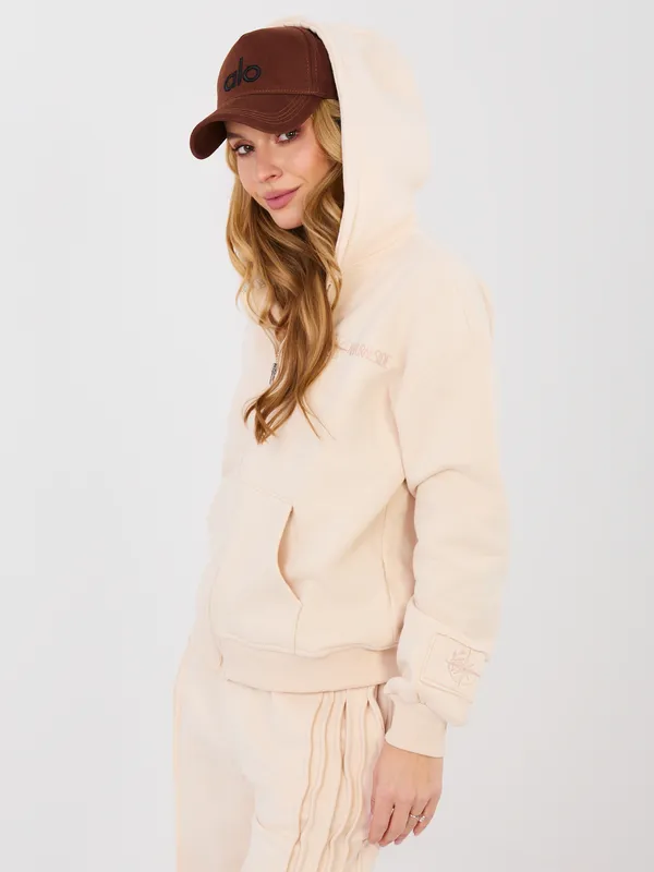 Bluza rozpinana oversize z kapturem i haftem - widok 2