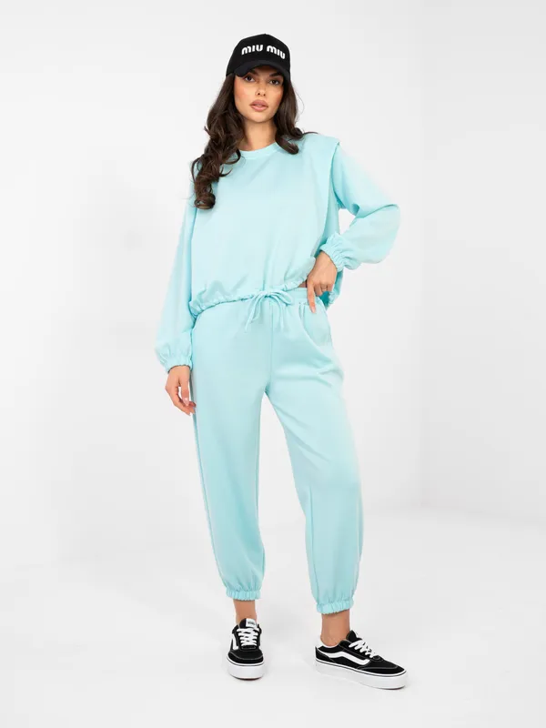 Wygodne spodnie dresowe z elastycznym ściągaczem - widok 2