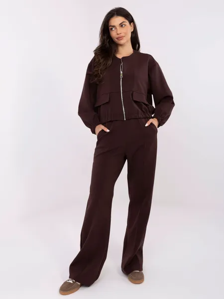 Krótka bluza zapinana na zamek w stylu oversize