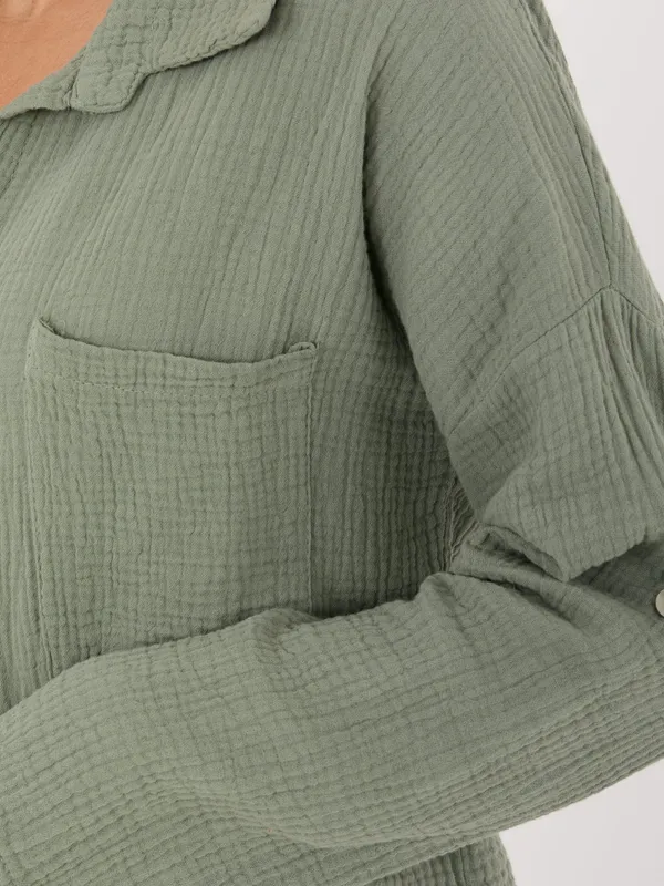 Casualowa koszula o luźnym kroju oversize - widok 2