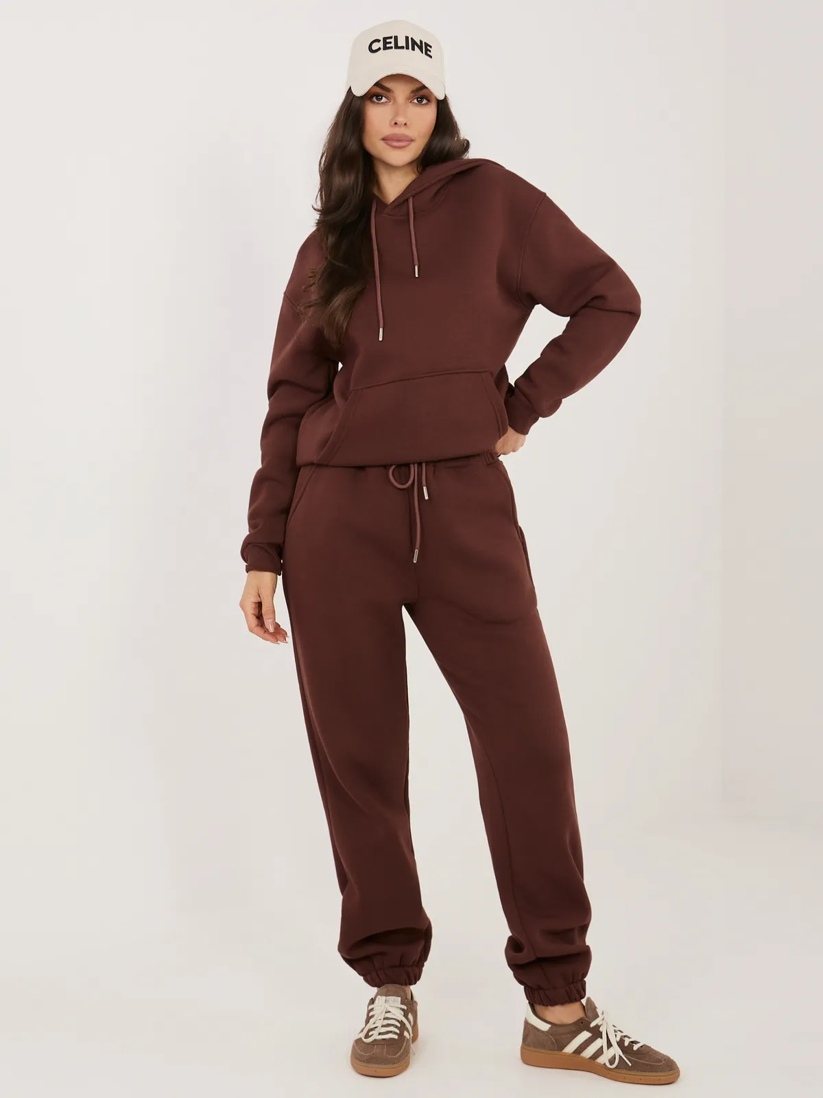 Bluza oversize z kapturem i kieszenią kangurką - zdjęcie 1