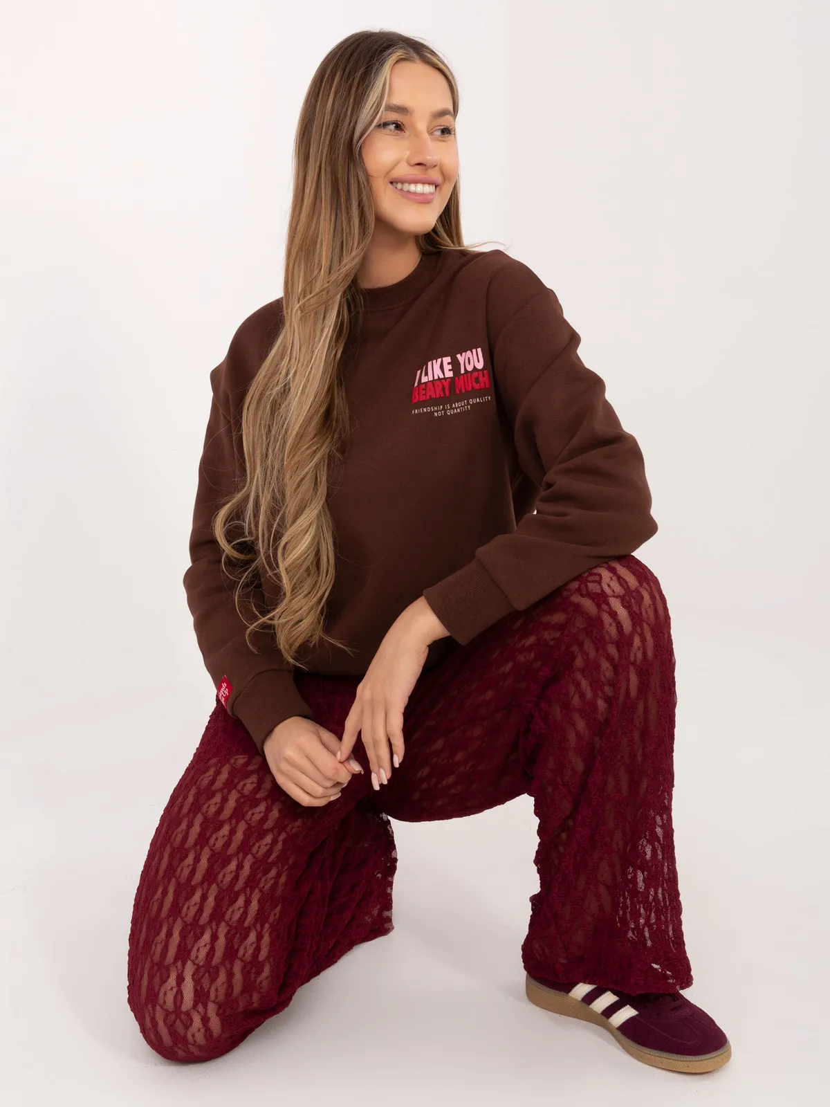 Bluza oversize z graficznym nadrukiem misiów - zdjęcie 5