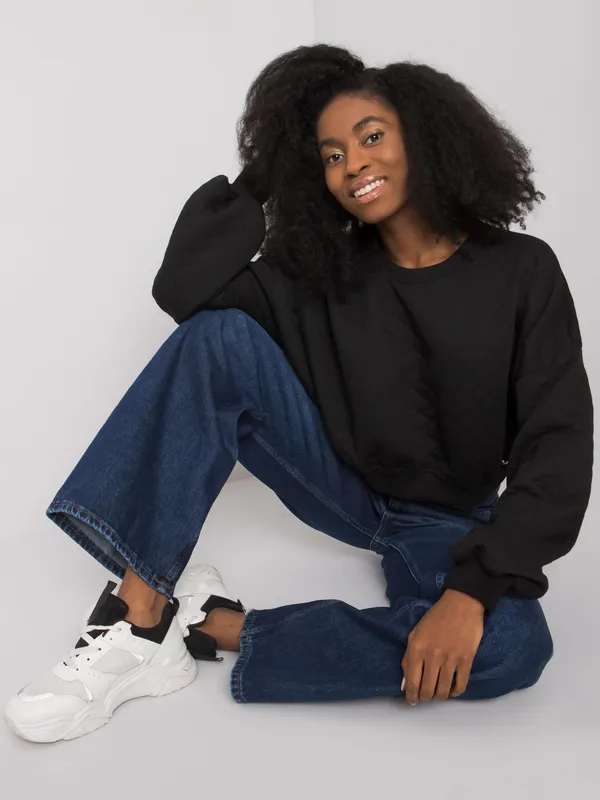 Pikowana bluza oversize o krótkim kroju