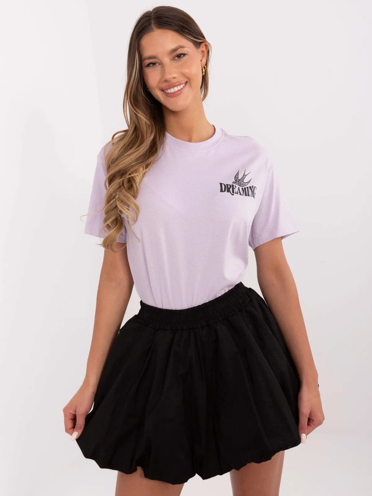 T-shirt oversize z graficznym nadrukiem w stylu retro - zdjęcie 2