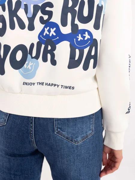 Casualowa bluza oversize z graficznym nadrukiem