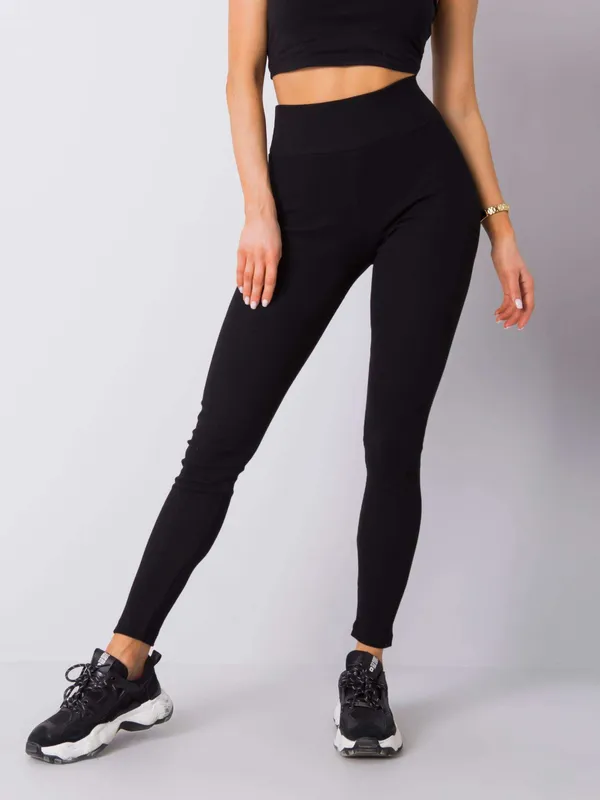Szare legginsy basic w prążek