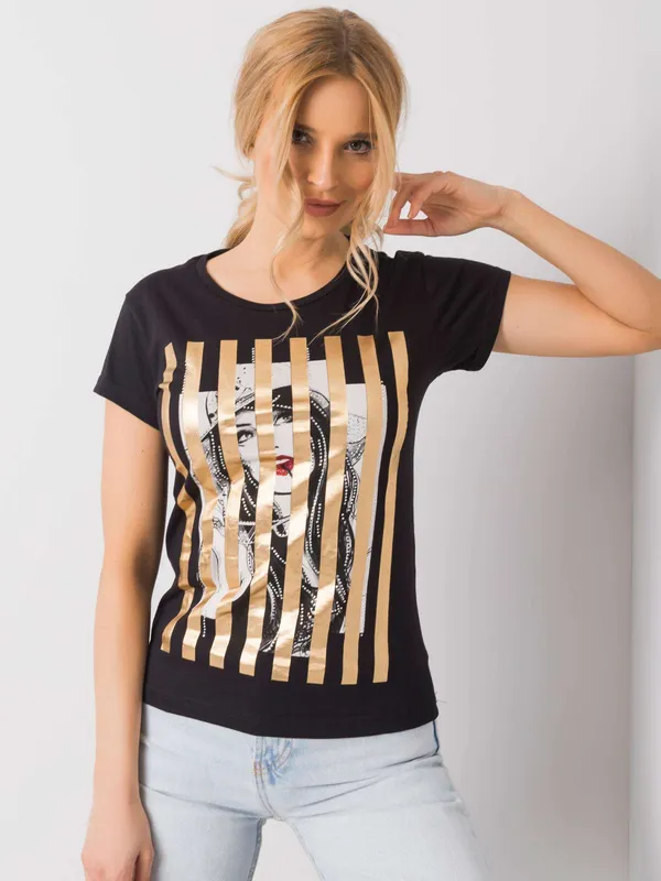Czarny t-shirt Monnique