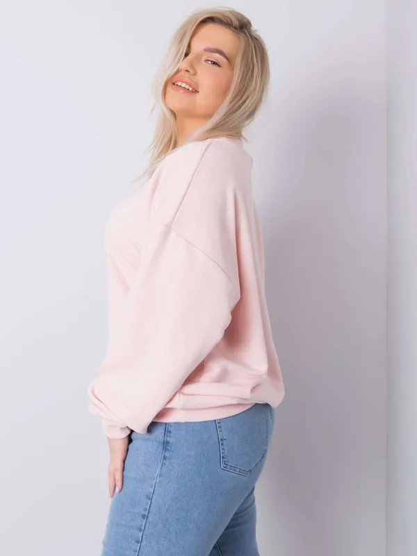 Morska bluza plus size bez kaptura - widok 2