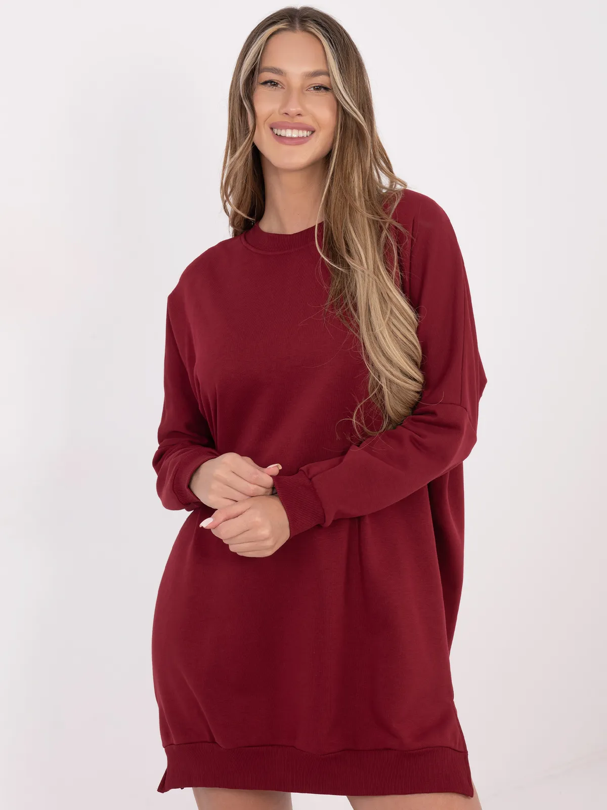 Morska sukienka dresowa oversize - zdjęcie 4