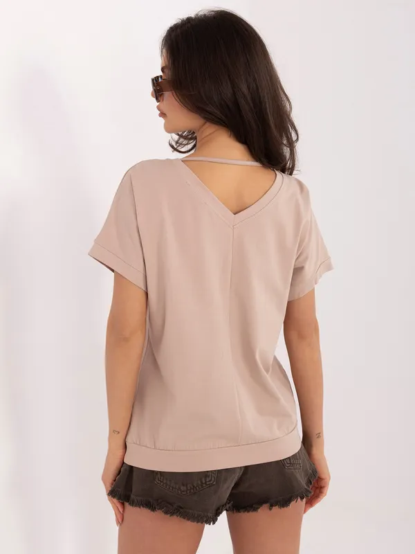 Casualowa bluzka z dekoltem na plecach - widok 2