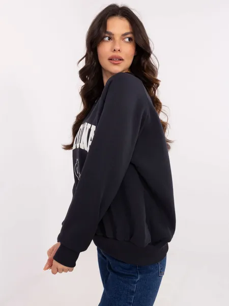 Bluza oversize w stylu varsity z nadrukiem