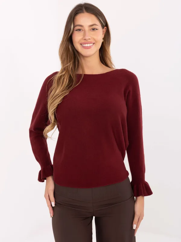Sweter o swobodnym kroju z dekoracyjnymi mankietami