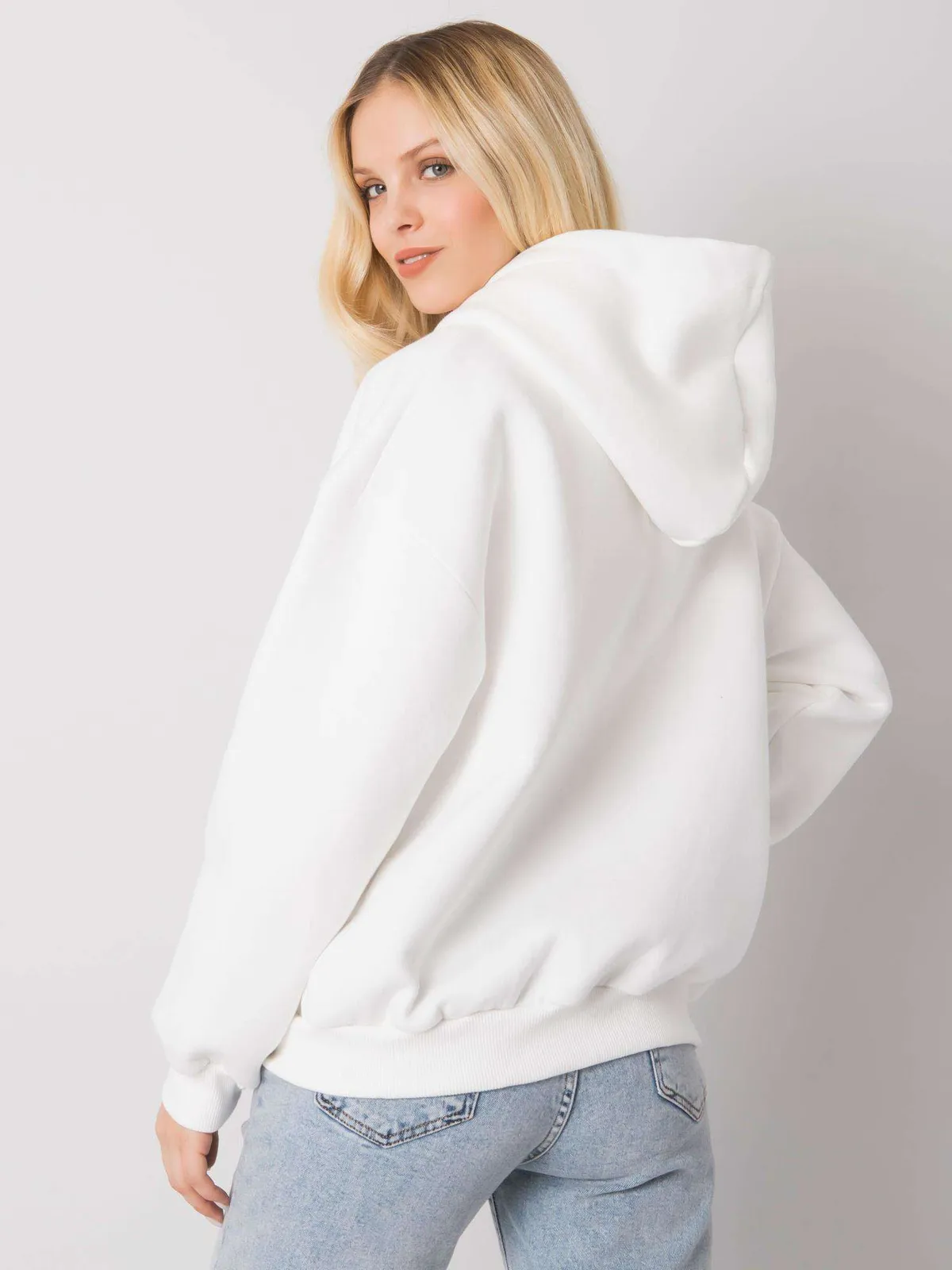 Rozpinana bluza oversize z kapturem - zdjęcie 1