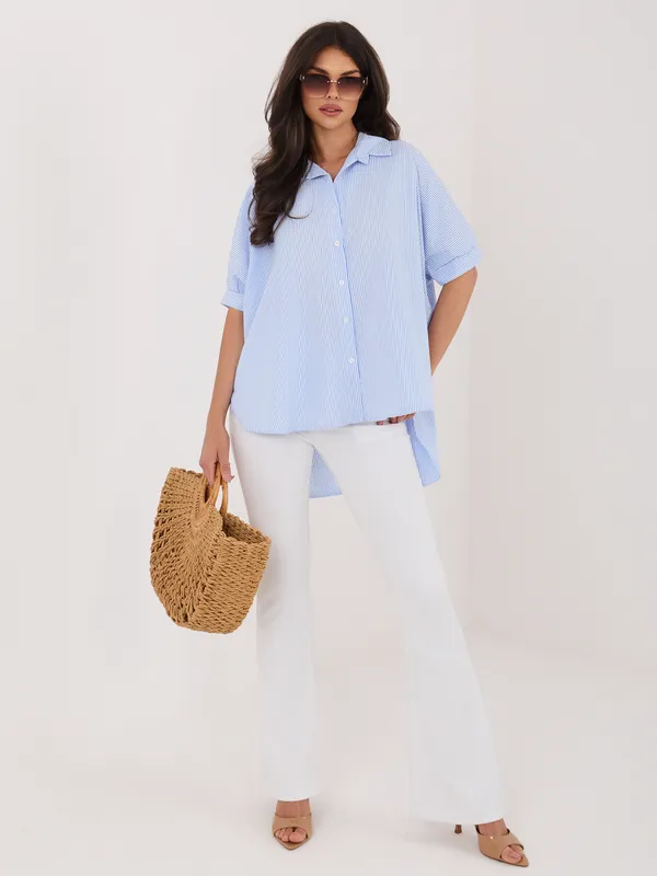 Koszula oversize z ozdobną kokardą na plecach