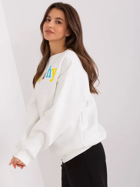 Jasnoniebieska bluza bez kaptura z napisem