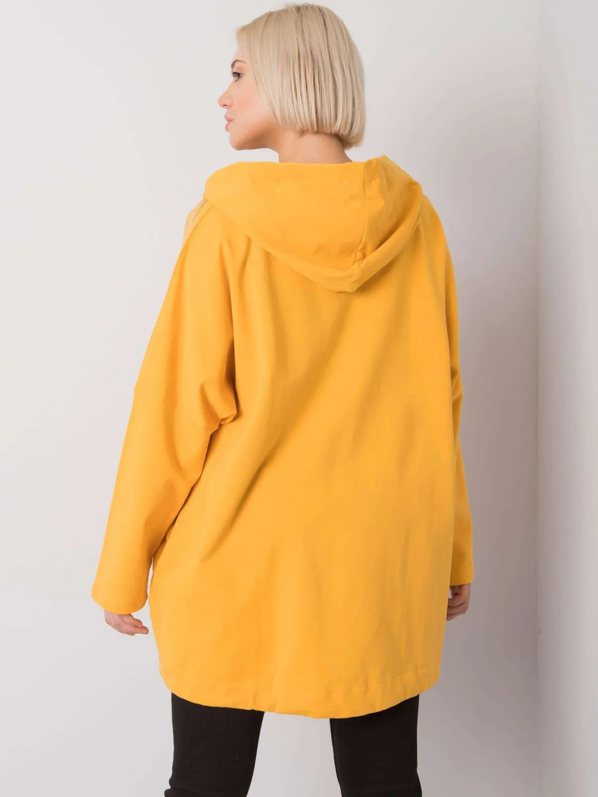 Rozpinana bluza oversize z kapturem i zdobieniami - zdjęcie 1