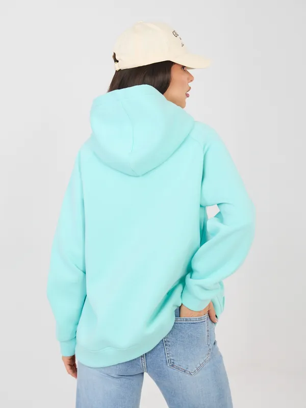 Bluza oversize z kapturem i haftowanym napisem