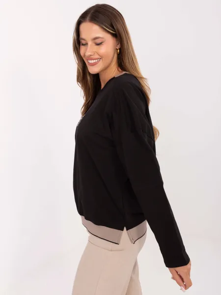 Bluza oversize z napisem w stylu casual