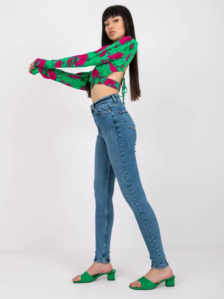 Dopasowane spodnie z wysokim stanem typu skinny