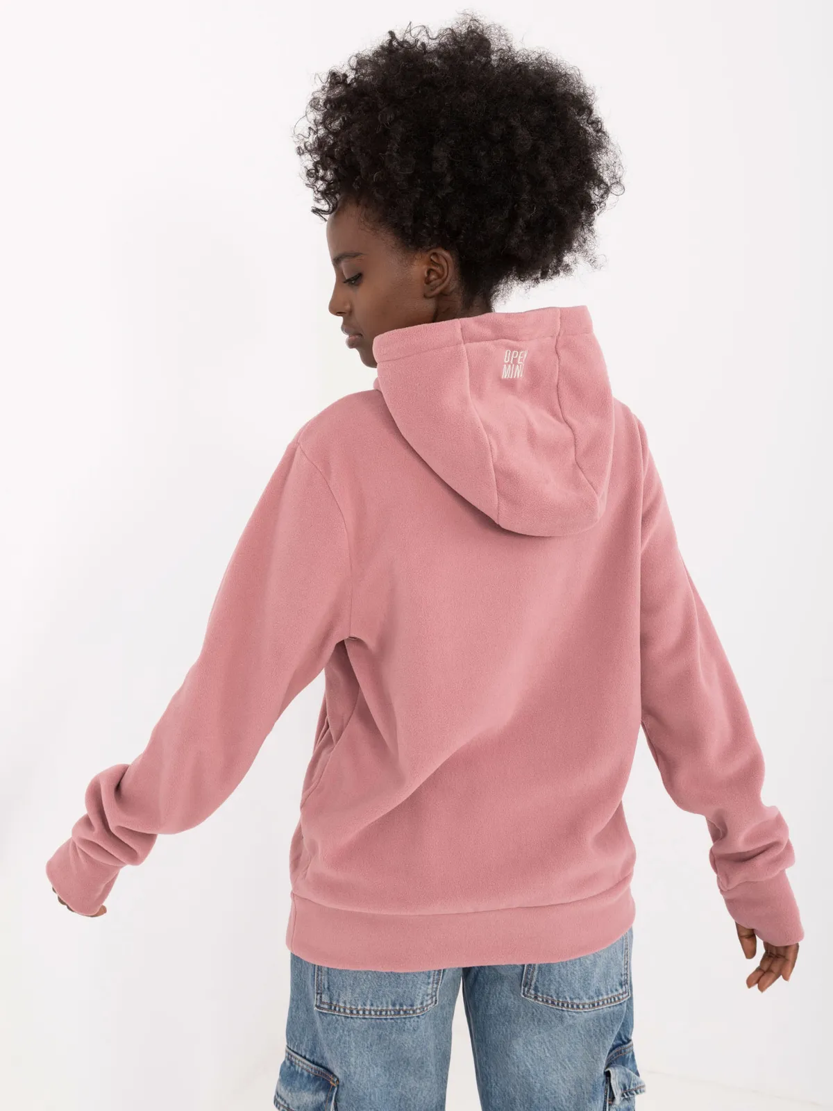 Ciepła bluza z kapturem o kroju oversize - zdjęcie 1