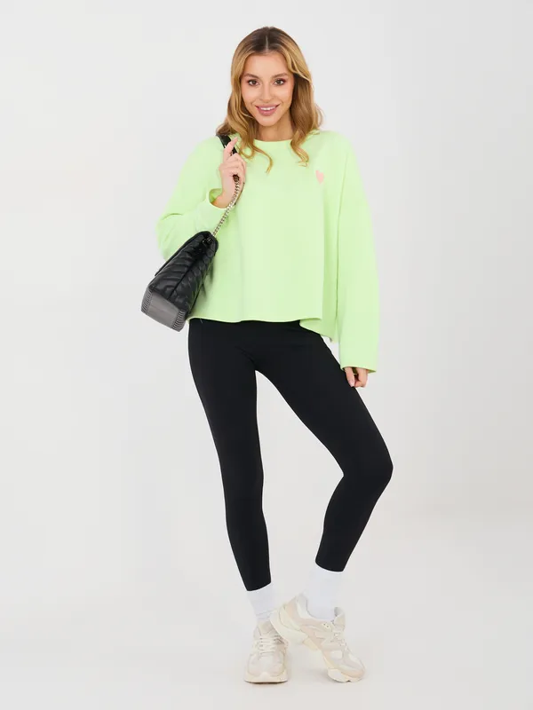 Bluza oversize z haftowanym sercem