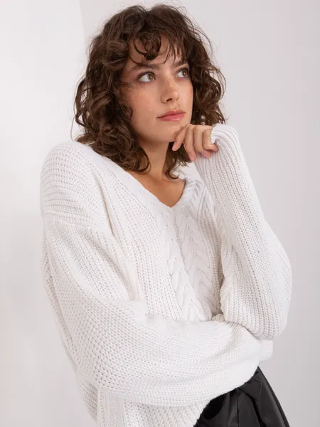 Jasnoniebieski damski sweter ze ściągaczami
