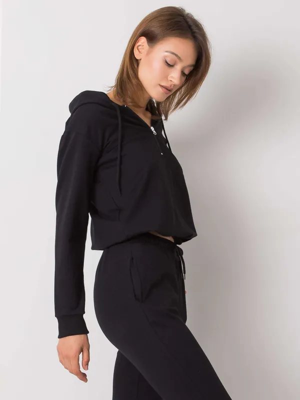 SUBLEVEL Czarna bluza damska - widok 2