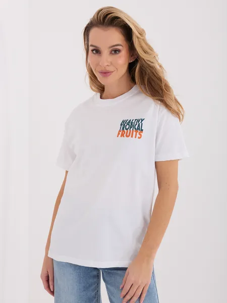 T-shirt oversize z wakacyjnym nadrukiem na plecach