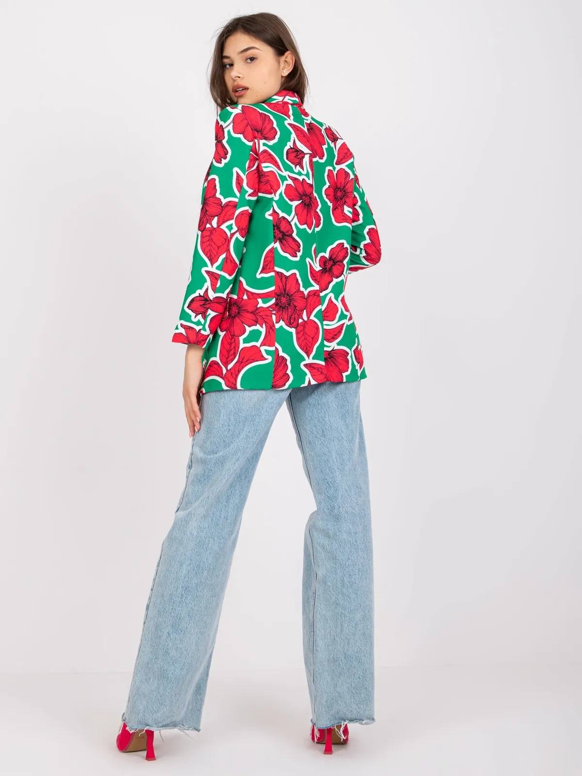 Wzorzysta marynarka o kroju oversize - zdjęcie 1